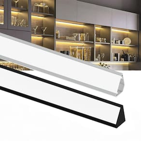 Perfil De Sobrepor Taschibra Fita De Led Spire L30 Preto Com 1,5 Metros