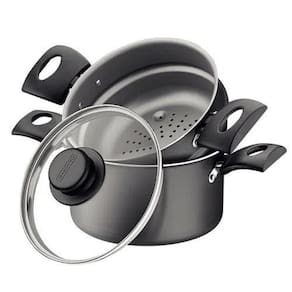 Cuscuzeira cozi tramontina turim 16cm cinza 1,8l