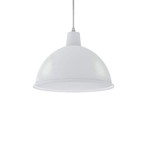 Lustre Pendente Taschibra Td 820 E27 Bivolt Branco Fosco