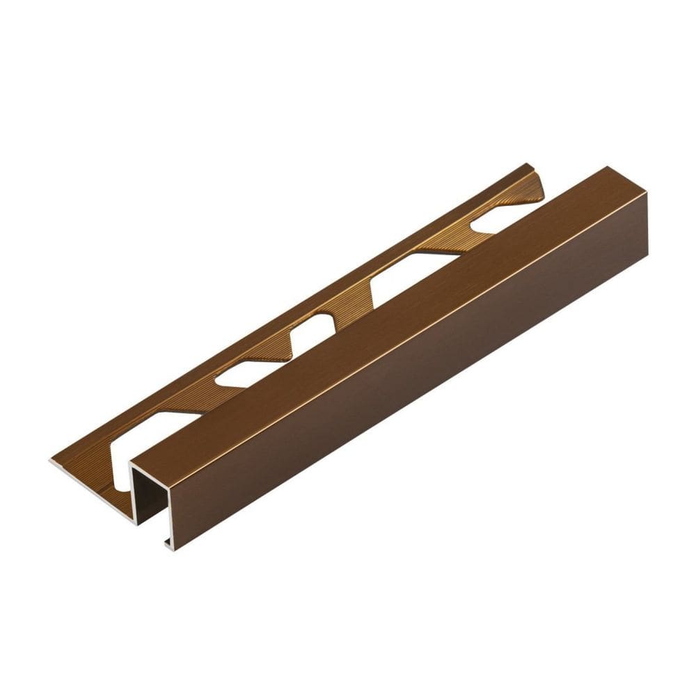 Perfil de Alumínio para Acabamento 10mm X 1,2cm Firenze Brown Gold Viscardi - caixa com 5 Unidade - Brown Gold Acetinado