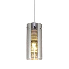 Lustre Pendente Taschibra Cristal Aruna Cromado E27 Bivolt