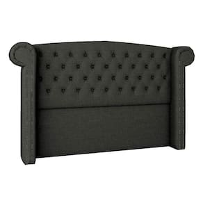 Cabeceira Solteiro Lyon P04 100 Cm Suede Cinza Escuro