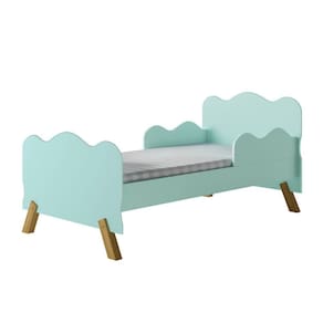 Cama Infantil Nuvem Verde Com Proteção Lateral