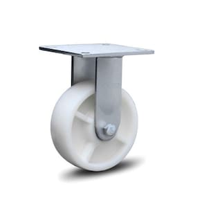 Rodizio Industrial Fixo Nylon 8x2 Roda C/ Rolamento 800 Kg