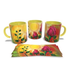 Canecas Amarelas Coleção Flores