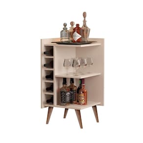Adega de canto malbec cor off white - comprar moveis em casa