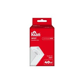 Kit 4 Spot Sobrepor Quadrado + Lâmpada Mr16 6w Branco Frio