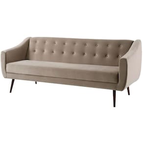 Sofá-Cama 3 Lugares Retrô Mimo Botonê Daf Móveis 210 Cm Madeira Eucalipto Veludo Fendis Base Madeira