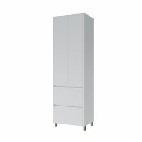 Paneleiro 2 Portas 2 Gavetas Nesher Rainha 70cm 100 Mdf Branco