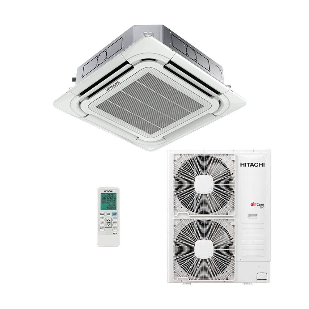 Ar Condicionado Split Cassete Inverter R-32 Hitachi Aircore 600 46000 Btus Quente/frio 220V Monofásico RCI48B3IV - 220V