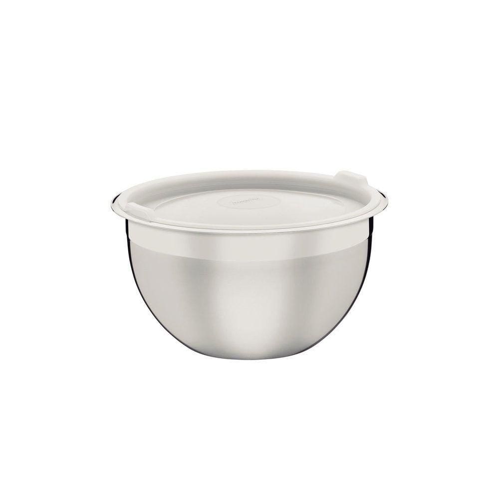 Recipiente Tramontina Cucina Em Aço Inox Com Tampa Plástica Preparar E Servir 16 Cm 1,6 L Tramontina