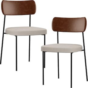 Kit 02 Cadeiras Sala De Jantar L02 Marrom Cru