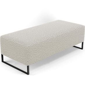 Puff Decorativo Bali W01 120X50cm Bouclê Creme