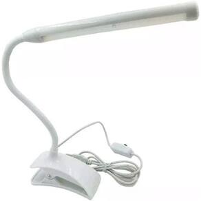 Luminária Flexível Tubo 13 Leds Com Clipe Prendedo - Garra - Fina P - Usb