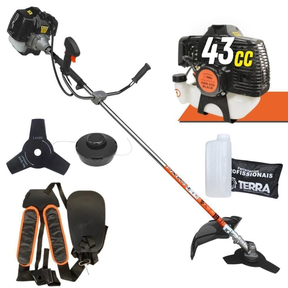 Roçadeira Terra Grh430 Completa Lâmina 3 Pontas E Carretel