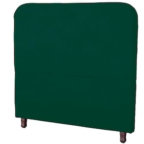 Cabeceira Casal Estofada Para Cama Box Lizza Veludo Cor Verde Esmeralda