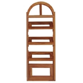 Vitrô Capelinha Basculante de Madeira Imbuia em Arco 45 x 1,60 Natural
