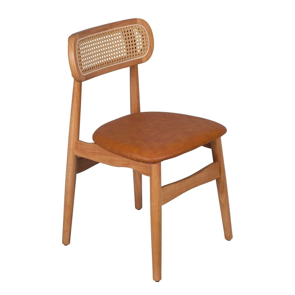 Cadeira Bossa Encosto Palha - Madeira