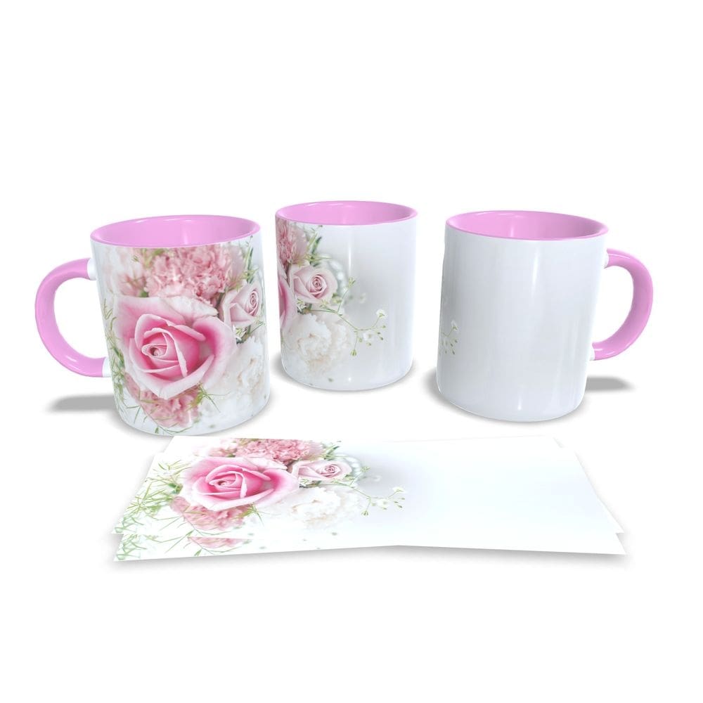 Canecas Rosa Coleção Flores