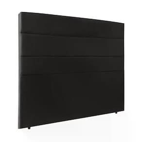 Cabeceira Solteiro 90Cm Bia Suede Preto Id Suede Preto
