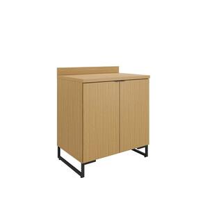 Balcão 2 Portas 80cm com Tampo Iron Espresso Móveis Avelã / Preto