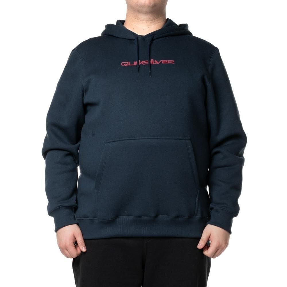 Moletom Quiksilver Canguru Omni Font Plus Size WT24 Marinho