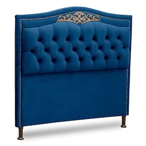 Cabeceira Estofada Box Casal Belize 140cm Azul Marinho