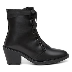 Bota Feminina Cano Curto Bico Fino + Bolsa Carteira Moderna