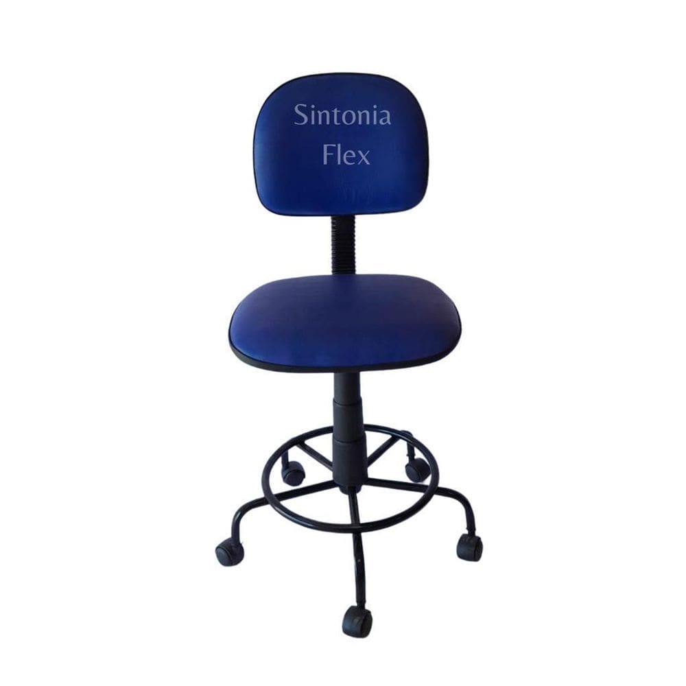 Cadeira Secretaria Regulagem Altura A Gás Base Ferro Rodízio