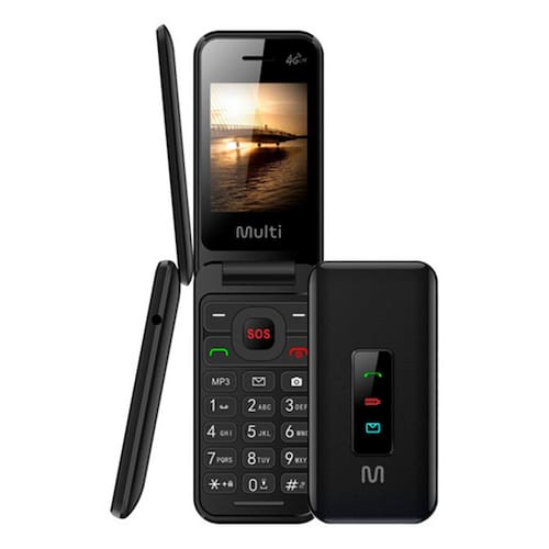 imagem-Celular Flip Vita 4g Multilaser Botão Sos P9227 - MU-P9227