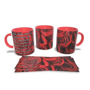 Canecas Vermelha Coleção Flores