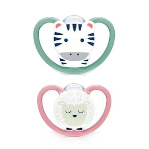 Kit 2 Chupetas Space Girl 6+ Meses Rosa - Nuk