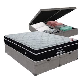 Cama Box King Baú Ortobom Elegant Molas Ensacadas Pillow