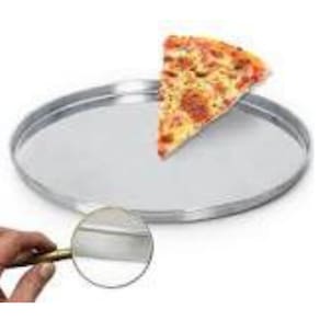 kit com 9 peças em alumínio - 3 forma de pizza de 35 cm, 3 de 40cm e 3 de 45cm