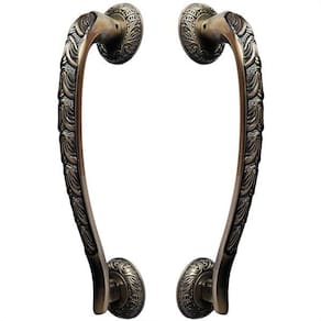 Puxador Duplo Magnus Bronze Antigo 300Mm Porta Pivotante