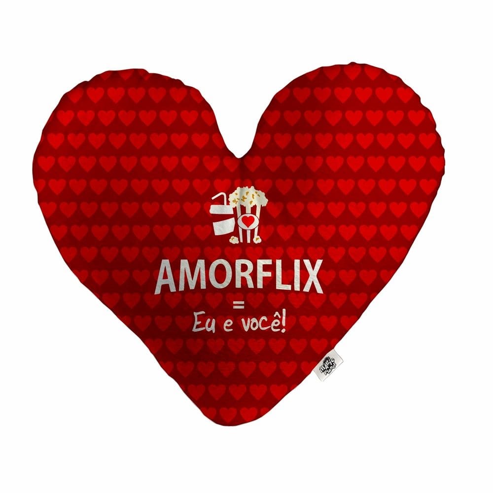 Almofada Coração Pelúcia Amorflix Namorados Tamanho:G