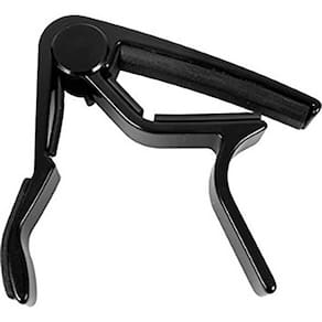 Capotraste abraçadeira delrin violão aço dolphin metal preto