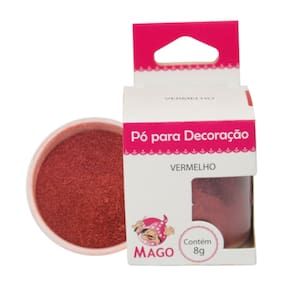 Pó Para Decoração Comestível Mago Vermelho 8gr