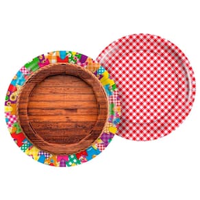 Prato de Papel Junino Regina 18cm 8 Unidades
