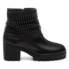 Bota Feminina Tratorada Casual Zíper + Bolsa Roma Moderna