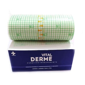 Curativo vital derme filme transparente rolo 15cmx10m