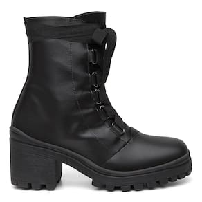 Bota Feminina Cano Curto Zíper Casual + Bolsa Roma Kit 2
