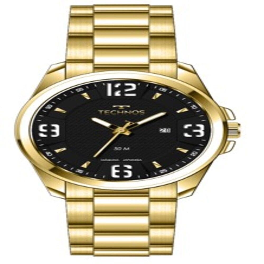Relógio Technos Masculino Militar Dourado 2117LFG/1P