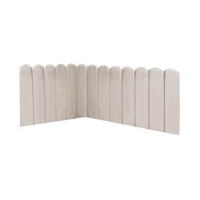 Cabeceira Painel Cama King Box Nuvem Suede Sandy 195 cm