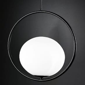 Lustre Pendente Bravalumi Pérola Daire Globo E27 Bivolt Preto