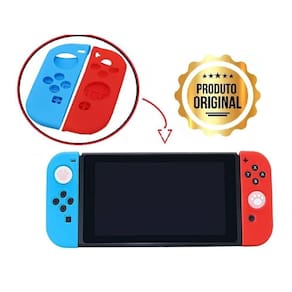 Capa Protetora Silicone Joy-Con Nintendo Switch Azul E