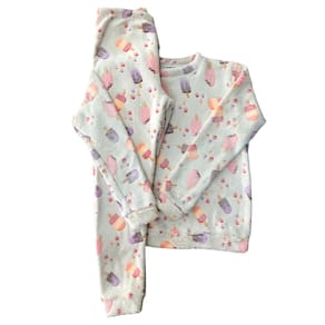 Pijama Manga Longa Infantil Inverno Sorvete Amarelo - Tam. 06