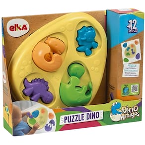 Puzzle Dino Encaixe Infantil Dino E Amigos Elka