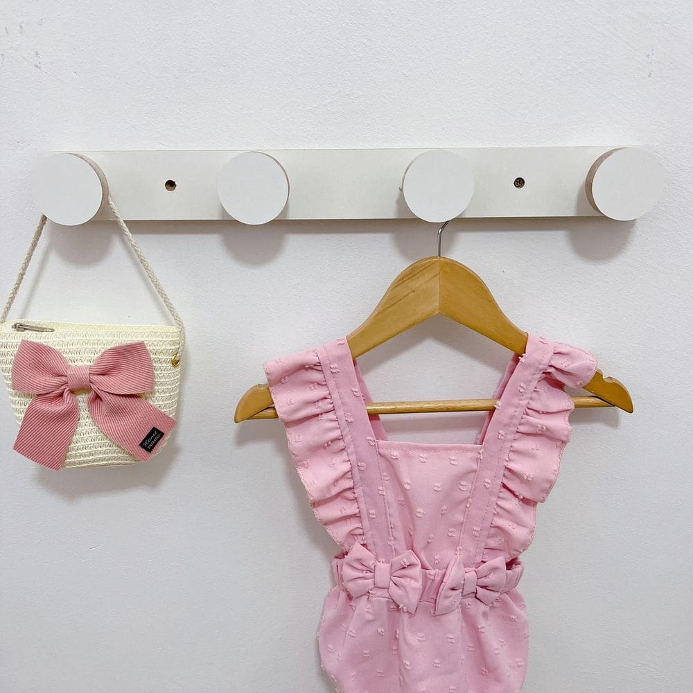 2 Cabideiros parede infantil pendurador roupas adnet bola
