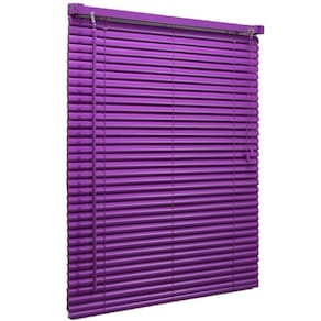 Persiana horizontal pvc lilás 140 l x 140 a cortina completa